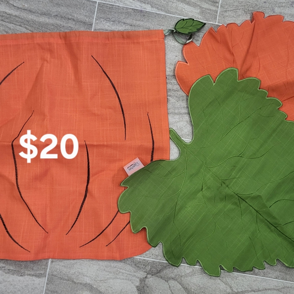 Orange and Green Leaf Decor